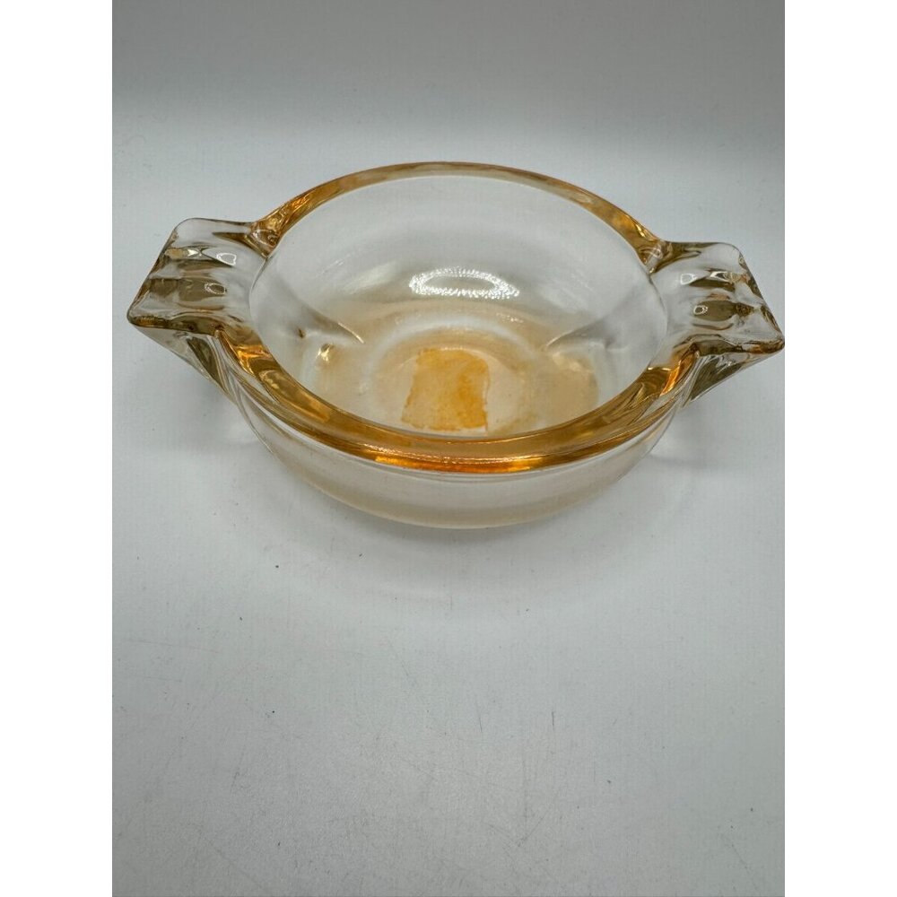 Vintage Iridescent Orange Carnival Glass Ashtray 50s Cottagecore Grannycore